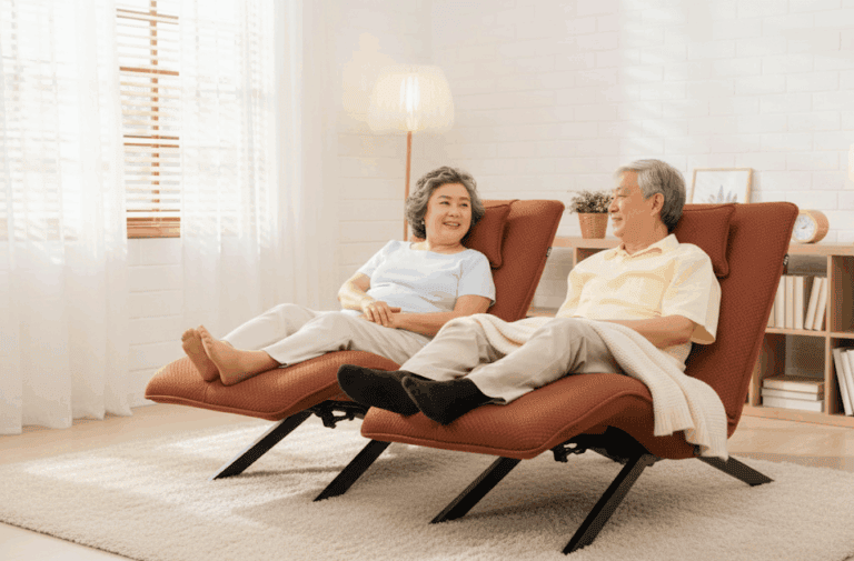 Elder Sitting on the Elderly Chair